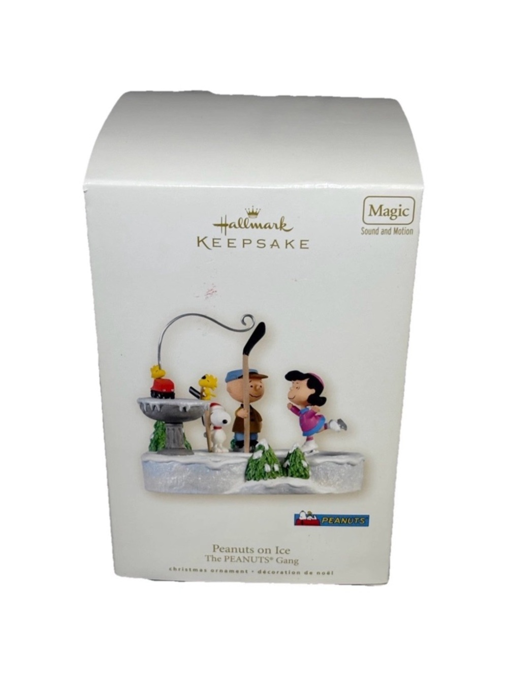 2008 Hallmark Peanuts on Ice Ornament - Lucy, Charlie Brown, Snoopy, & Woodstock